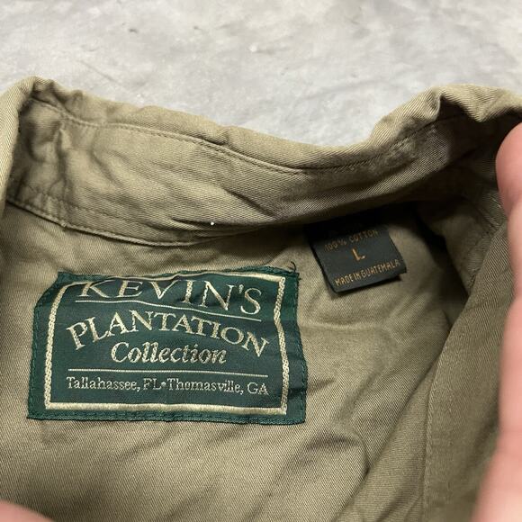 Kevin’s Plantation Shirt Men's Large Green Hunting Outdoor Button Up Nylon - Picture 6 of 7